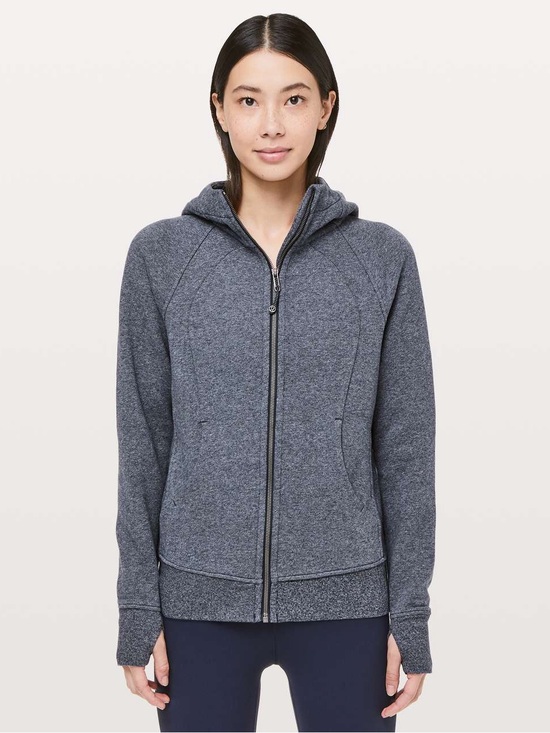 lululemon athletica Tops - Lululemon Scuba Hoodie Heathered Speckled True Navy Size 10